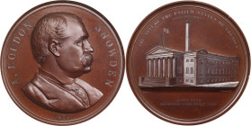 1879 A. Loudon Snowden Medal. Julian MT-11. Bronze. MS-67 BN (NGC).
80 mm. A fine rendering of the Mint facility makes for a very distinctive reverse...