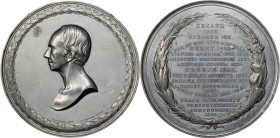 1850 Henry Clay-Compromise Medal. Julian PE-7. White Metal. About Uncirculated.
89.5 mm. An even rarer format than the copper example above, this exa...