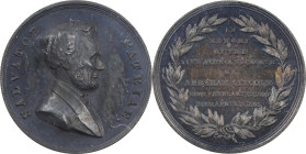 1866 Lincoln Memorial Medal. Reduction by J.S. and A.B. Wyon. Miller-1, Cunningham 9-730W, King-288. White Metal. MS-63 (NGC).
16 mm. A handsome piec...