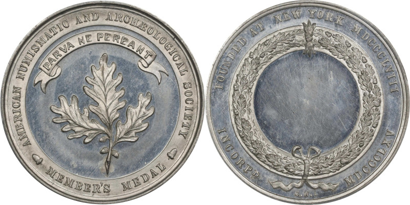 Undated (1876) First Membership Medal. Rejected Reverse Die. By George Hampden L...