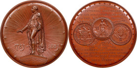 1883 George Washington (Evacuation Day) Medal. By Charles Osborne. Engraved by Lea Ahlborn. Miller-6, Musante GW-981, Baker S-319. Bronze. Choice Mint...