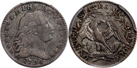 1794 Flowing Hair Half Dime. LM-3, V-3A. Rarity-4. VF-30 (PCGS).
The two-year Flowing Hair half dime series of 1794 to 1795 has a total mintage of 86...