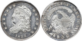 1832 Capped Bust Half Dime. LM-5, V-8. Rarity-1. MS-63 PL (PCGS). CAC.
Uncommonly reflective fields set this beautiful half dime apart from the major...
