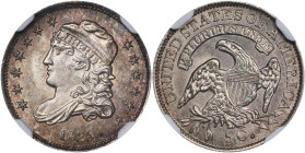 1835 Capped Bust Half Dime. LM-10, V-7. Rarity-1. Small Date, Small 5 C. MS-64 (NGC).
Frosty surfaces are expectably smooth for the assigned grade wi...