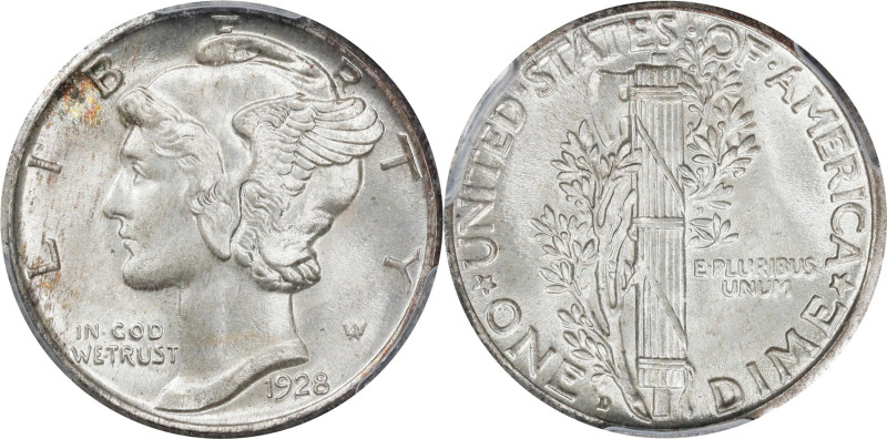 1928-D Mercury Dime. MS-67+ (PCGS). CAC.
The 1928-D is typically offered in the...