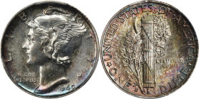 1940-S Mercury Dime. MS-68 FB PL (PCGS).
The finer of just two 1940-S Mercury dimes certified in the PCGS FB PL category, and a beautifully toned Sup...