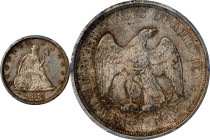 1875-S Twenty-Cent Piece. BF-1. Rarity-3. MS-63 (PCGS).
A highly significant attribution for the issue, the BF-1 features the same obverse and revers...