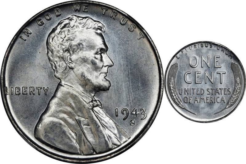 1943-S Lincoln Cent. MS-68+ (NGC). CAC.
Virtually pristine, this bright frosty ...