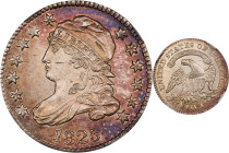 1825 Capped Bust Dime. JR-1. Rarity-4. MS-65 (NGC).
High Condition Census quality for this scarcer die pairing of the 1825 dime. The obverse has vivi...