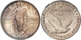 1916 Standing Liberty Quarter. MS-62 (NGC).
Offered is a significant Mint State example of the legendary 1916 Standing Liberty quarter. Warmly toned ...