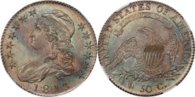 1818/7 Capped Bust Half Dollar. O-101a. Rarity-1. Large 8. MS-64+ (NGC).
A superior specimen of this variety that offers High Condition Census qualit...