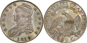1819/8 Capped Bust Half Dollar. O-101. Rarity-1. Small 9. MS-64 (CACG).
A stunning example, one of the very finest certified for this popular overdat...