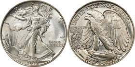 1918 Walking Liberty Half Dollar. MS-66 (NGC). CMQ.
Smooth, billowy mint luster greets the viewer from the silky smooth surfaces of this gorgeous pre...
