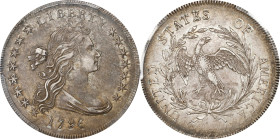 1796 Draped Bust Silver Dollar. BB-62, B-3. Rarity-7+. Small Date, Small Letters. AU-55 (PCGS). CAC.
A landmark offering for advanced early silver do...