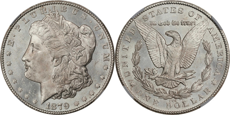 1879-CC Morgan Silver Dollar. Clear CC. MS-64+ (NGC). CMQ.
One of several premi...