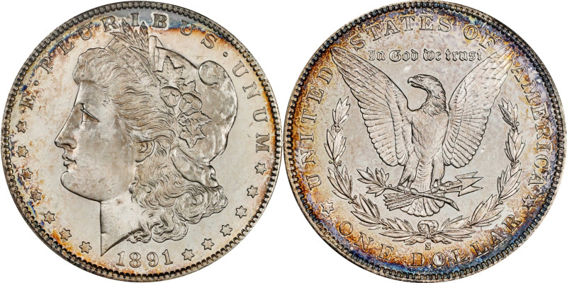 1891-S Morgan Silver Dollar. MS-65 DMPL (CACG).
This gorgeous Deep Mirror Proof...