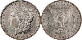 1893-S Morgan Silver Dollar. AU-55 (PCGS).
Superior quality and eye appeal for this fabled key date Morgan dollar issue. Otherwise brilliant, the sur...