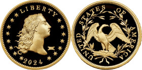 2024 230th Anniversary Flowing Hair Dollar. High Relief. Gold. Special "230" Privy Mark. 79th Coin Struck. Proof-69 Deep Cameo (PCGS).
1 troy ounce, ...