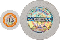 2016 BTCC "Poker Chip" 0.001 Bitcoin. Loaded. Firstbits 16HN94Z3. Serial No. F01021. Series C. Genuine (ICG).
Loaded with 0.001 BTC. A desirable exam...