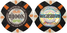 2016 BTCC "Poker Chip" 0.1 Bitcoin. Loaded. Firstbits 1K8UH6XNd. Serial No. B01080. Series C. Clay Composite. MS-69 (PCGS).
Loaded with 0.1 BTC. We n...