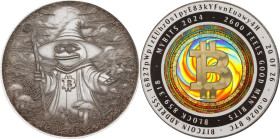 2024 MyBits "Pepe Wizard" 0.0026 Bitcoin. Loaded. Firstbits 16B27pWp. Serial No. 20. Silver. MS-69 (PCGS).
Loaded with 0.0026 BTC. A fun and impressi...