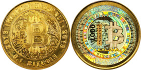 Unfunded 2013 Lealana 0.1 Bitcoin. Firstbits 1JT167rf. Serial No. 1000. Buyer Funded, Black Address. Brass. MS-67 (PCGS).
Unfunded and non-loaded. Th...