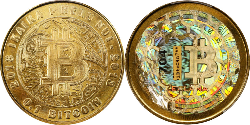 Redeemed 2013 Lealana 0.1 Bitcoin. Firstbits 1BtcC4n7. Serial No. 704. Black Add...