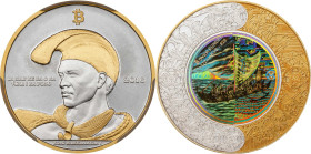 Unfunded 2016 Lealana "King Kam" 1 Bitcoin. Buyer-Funded. Firstbits 17ZmnKVS. Serial No. 38. Satin-Finish. Gilt Garments. 2oz .999 Fine Silver. MS-69 ...