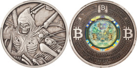 Unfunded 2023 Lealana "Grim Reaper" 0.2020 Bitcoin. Buyer Funded. Firstbits 1HWDgjcA. Serial No. 8. Antiqued Finish. 2oz 999 Fine Silver. Specimen-69 ...