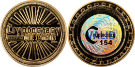 Unfunded 2016 Cryptocracy 1 Bitcoin. Firstbits 1C79GiBq7kL. Serial No. 154. Series 1. Gilt Brass. MS-66 (PCGS).
Unfunded and non-loaded. An interesti...