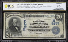 Rossville, Illinois. $20 1902 Date Back. Fr. 645. Farmers NB. Charter #9877. PCGS Banknote Very Fine 25.
A seldom traded charter from Downstate Illin...