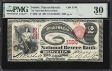 Boston, Massachusetts. $2 1875. Fr. 392. National Revere Bank. Charter #1295. PMG Very Fine 30.
Issued by one of the many National Banks which served...