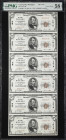 Uncut Sheet of (6) Cassopolis, Michigan. $5 1929 Ty. 1. Fr. 1800-1. First NB. Charter #1812. PMG Choice About Uncirculated 58 EPQ.
Hailing from a sma...