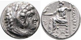 KINGS OF MACEDON. Alexander III ‘the Great’, (336-323 BC). Babylon, struck under Stamenes or Archon, AD 325/4. AR Tetradrachm. Obv: Head of Herakles t...