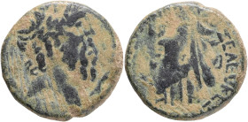 SYRIA, Seleucis and Pieria. Seleucia Pieria. 1st century BC. Ae Laureate head of Zeus right. Rev. ΣEΛEYKEΩN ΤΗΣ / ΙΕΡΑΣ ΚΑΙ ΑΥΤΟΝΟΜΟΥ Veiled and turre...