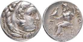 Kings of Macedon, Philip III Arrhidaios (323-317 BC) AR Drachm . In the name and types of Alexander III, Teos, under Menander or Kleitos, ca 323-319 B...