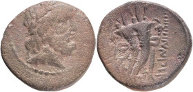 PHOENICIA, Marathos. 130/29-24/3 BC. Æ, Obv.: Laureate head of Zeus right Rev.: Double cornucopia; date to right. Duyrat, Ateliers 347-56; HGC 10, 195...