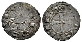Condado de Rodas. Hugo I, II y III (1132-1196). Dinero. (Cru C.G-2017). (Cru V.S-154). Ve. 0,80 g. Suave pátina. Ex Áureo 314 (19/09/2018), lote 2486....