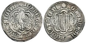 Corona de Aragón. Juan II (1458-1479). Pirral. Sicilia. (Cru C.G-3011 var.). (Cru V.S-972 var.). Ag. 2,58 g. Ex Áureo 312 (04/07/2018), lote 1195. MBC...