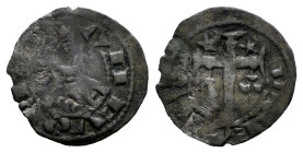 Reino de Castilla y León. Alfonso I de Aragón (1109-1126). Óbolo. Toledo. (Bautista-26). (Imperatrix-A8:12.3, mismo ejemplar). Anv.: ANFVƧ RE. Rev.: T...