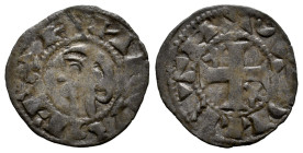 Reino de Castilla y León. Alfonso I de Aragón (1109-1126). Dinero. Toledo. (Bautista-40.6). (Abm-23.6). Rev.: + (Creciente) TOLLETA. Ve. 0,81 g. MBC. ...