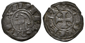 Reino de Castilla y León. Alfonso I de Aragón (1109-1126). Dinero. Toledo. (Bautista-40.9 var.). (Abm-23 var). Rev.: + º TOLLE º TA. Ve. 0,91 g. Escas...