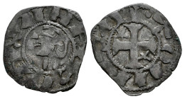 Reino de Castilla y León. Alfonso I de Aragón (1109-1126). Dinero. Toledo. (Bautista-40.16). Anv.: ANFVS REX. Rev.: + ˙ TOLLETA. Ve. 0,66 g. Estrella ...