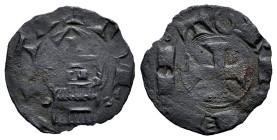 Reino de Castilla y León. Alfonso VII (1126-1157). Dinero. Toledo. (Bautista-84). (Imperatrix-A7:69.7, mismo ejemplar). Anv.: IPERA◦TOR. Cruz. Rev.: ·...