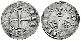 Reino de Castilla y León. Alfonso VII (1126-1157). Dinero. Abadía de Sahagún. Sahagún (León). (Bautista-131.5). (Imperatrix-A7:76.11, mismo ejemplar)....