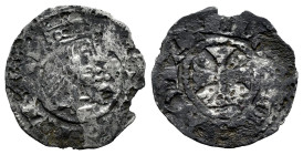 Reino de Castilla y León. Fernando II (1157-1188). Dinero. León. (Bautista-183 var.). (Imperatrix-F2:1.2, mismo ejemplar). Anv.: REX LEO. Busto del Re...