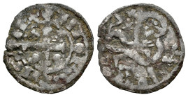 Reino de Castilla y León. Alfonso IX (1188-1230). Dinero. Marca de ceca: Estrella. (Bautista-223). Ve. 0,60 g. MBC-. Est...60,00. 

English descript...