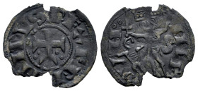 Reino de Castilla y León. Fernando II (1157-1188). Dinero. Ceca incierta. (Bautista-263.5). (Imperatrix-F2:11.17, mismo ejemplar). Anv.: REX FRNANDVS....