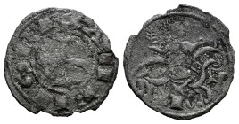 Reino de Castilla y León. Alfonso VIII (1158-1214). Dinero. Toledo. (Bautista-265 var.). (Imperatrix-A8:7.1 var.). Anv.: + ANFVS REX. Cruz. Rev.: Jine...