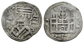 Reino de Castilla y León. Alfonso VIII (1158-1214). Dinero. Calahorra (La Rioja). (Bautista-314). (Imperatrix-A8:36.5). Ve. 1,00 g. Estrella y C sobre...